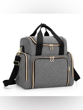 LUXJA | Makeup Travel Quilted Bag with Crossbody Strap